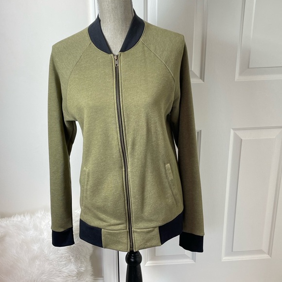 Vici Boss Babe Green Long Sleeve Crewneck Full Zip Jacket Size Small - Picture 6 of 11